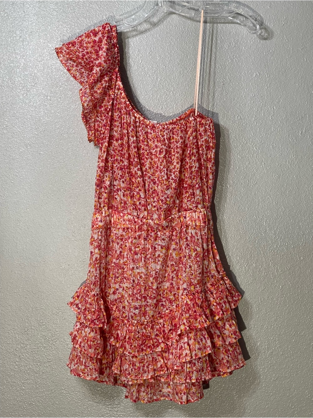 NWT - Poupette St. Barth One-Shoulder Floral Mini Dress - Size M - Picture 5 of 5